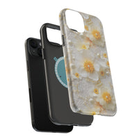 Thumbnail for White and Yellow Floral - MagSafe Tough Case for iPhone 15, iPhone 15 Pro, iPhone 15 Plus, & iPhone 15 Pro Max