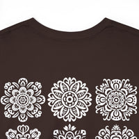 Thumbnail for Front and Back Flower Design - Unisex Heavy Cotton Tee