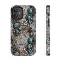 Thumbnail for Boho Agate and Lace Impact-Resistant Case for iPhone 12, iPhone 12 Mini, iPhone 12 Pro, and iPhone 12 Pro Max. Supports Wireless Charging.