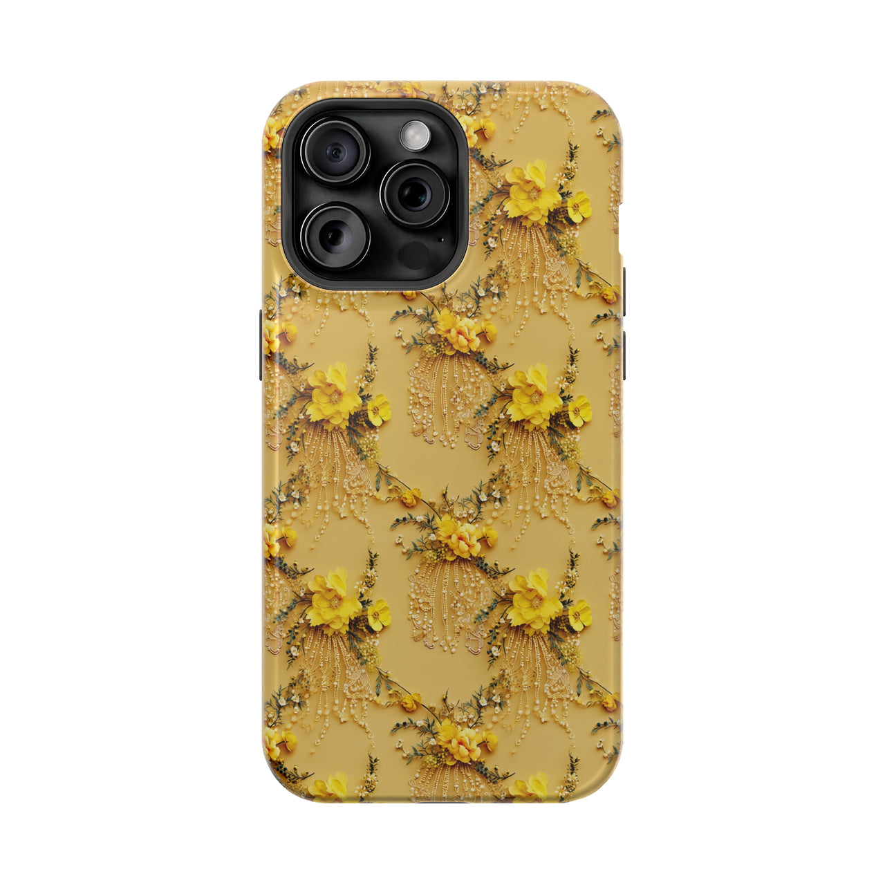 Floral Sunshine - MagSafe Tough Case for iPhone 15, iPhone 15 Pro, iPhone 15 Plus, & iPhone 15 Pro Max