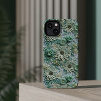 Thumbnail for Teal Petals - MagSafe Tough Cases for iPhone 13, iPhone 13 Mini, iPhone 13 Pro, and iPhone 13 Pro Max.