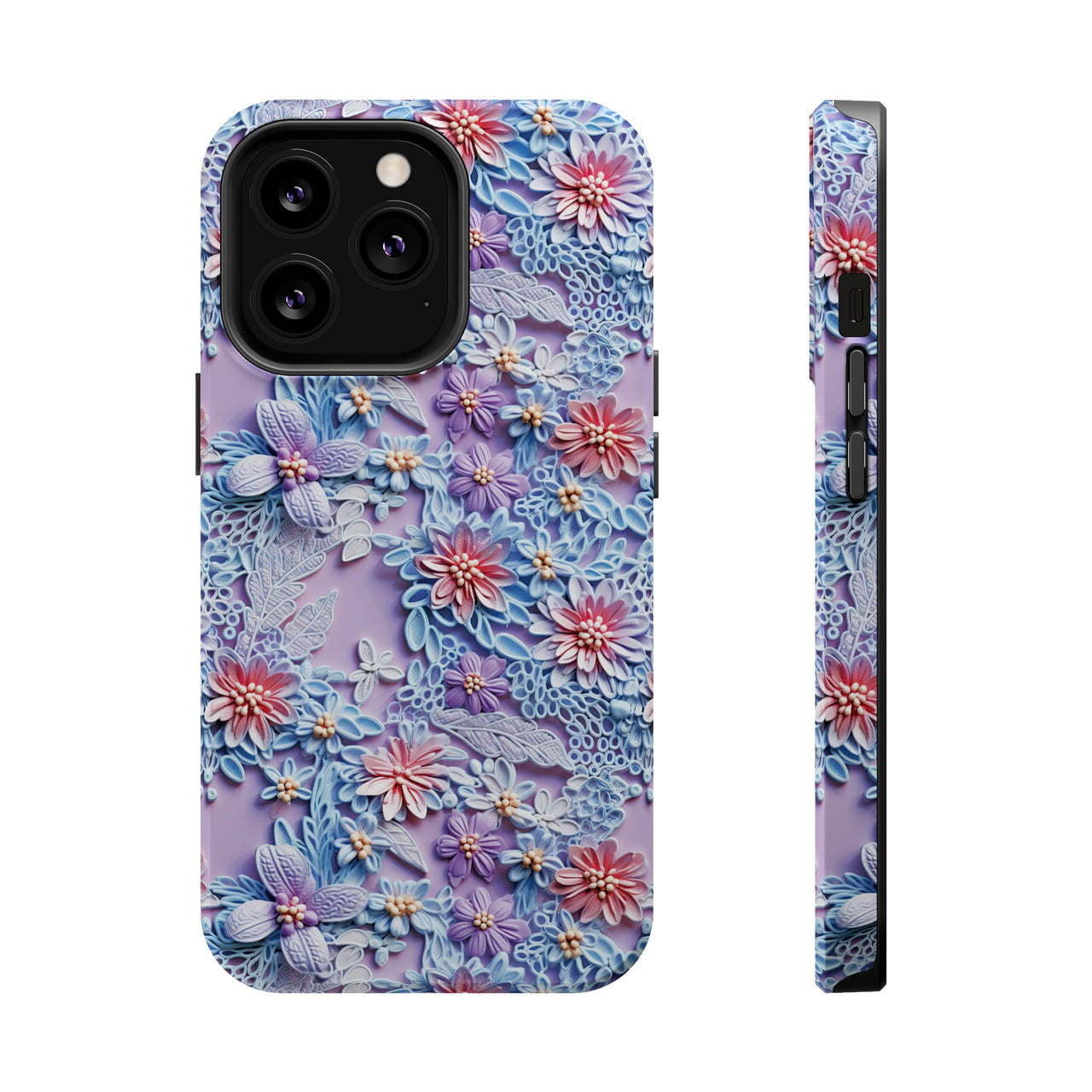 Cotton Candy Meadow - MagSafe Tough Cases for iPhone 13, iPhone 13 Mini, iPhone 13 Pro, and iPhone 13 Pro Max.