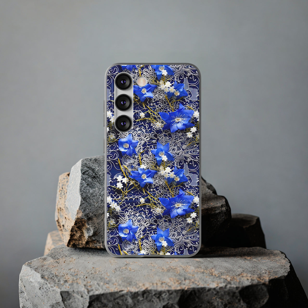 Cerulean Elegance - Flexi Cases for Samsung Galaxy S23, Samsung Galaxy S23 Plus, and Samsung Galaxy S23 Ultra