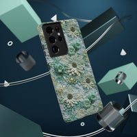 Thumbnail for Teal Petals - Impact-Resistant Case for Samsung Galaxy S21, Samsung Galaxy S21 Plus, and Samsung Galaxy S21 Ultra. Supports Wireless Charging.