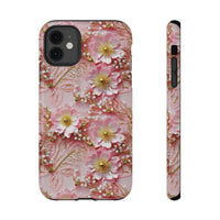 Thumbnail for Gold-Kissed Flowers on Pink Lace -  Impact-Resistant Cases for iPhone 11, iPhone 11 Pro, and iPhone 11 Pro Max. Supports Wireless Charging.