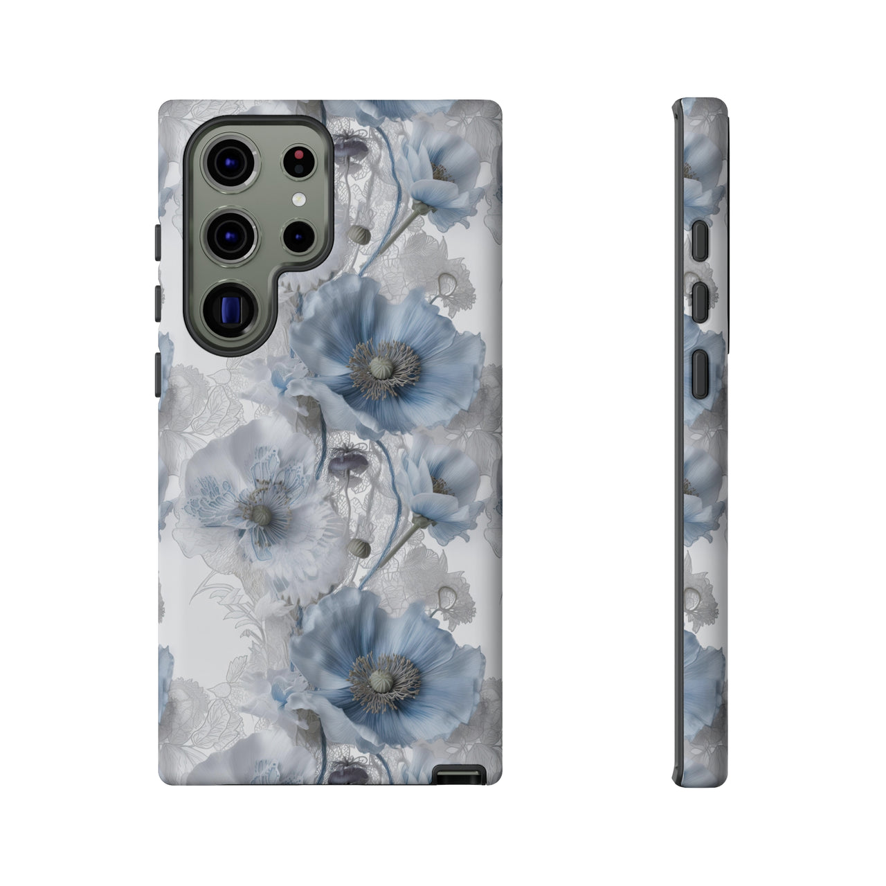 Himalayan Blue Poppy Tough Cases for Samsung Galaxy S23, Samsung Galaxy S23 Plus, and Samsung Galaxy S23 Ultra