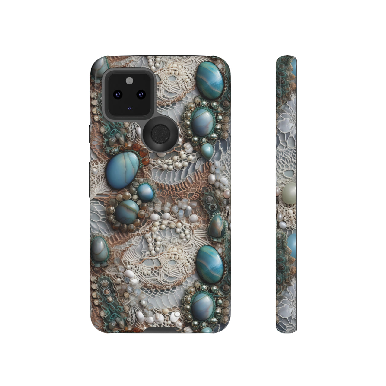 Boho Agate and Lace Tough Case for Google Pixel 5 5G