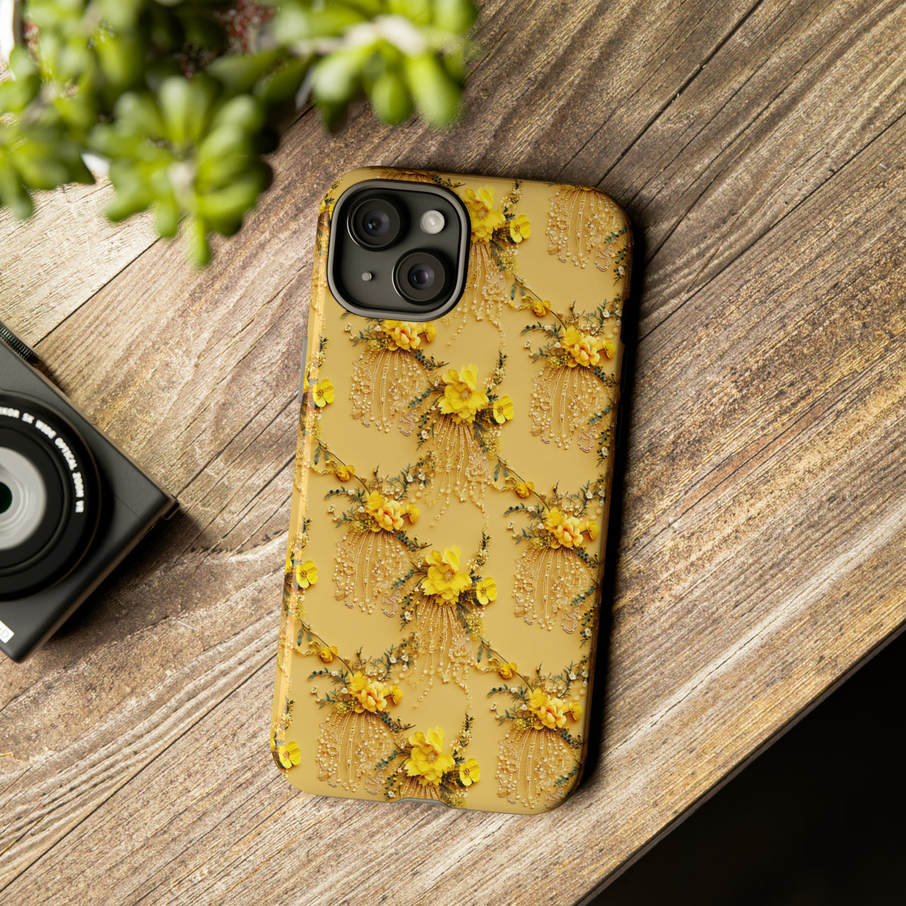 Floral Sunshine Tough Case for iPhone 15, iPhone 15 Pro, iPhone 15 Plus, and iPhone 15 Pro Max