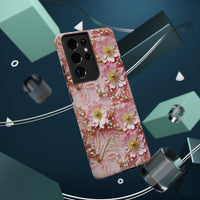 Thumbnail for Gold-Kissed Flowers on Pink Lace - Impact-Resistant Case for Samsung Galaxy S21, Samsung Galaxy S21 Plus, and Samsung Galaxy S21 Ultra. Supports Wireless Charging.