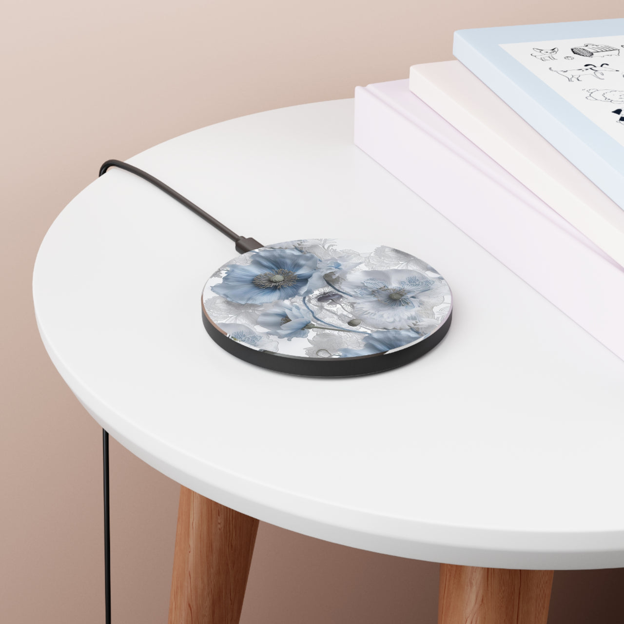 Blue Poppy Wireless Charger for Qi Enabled Phones