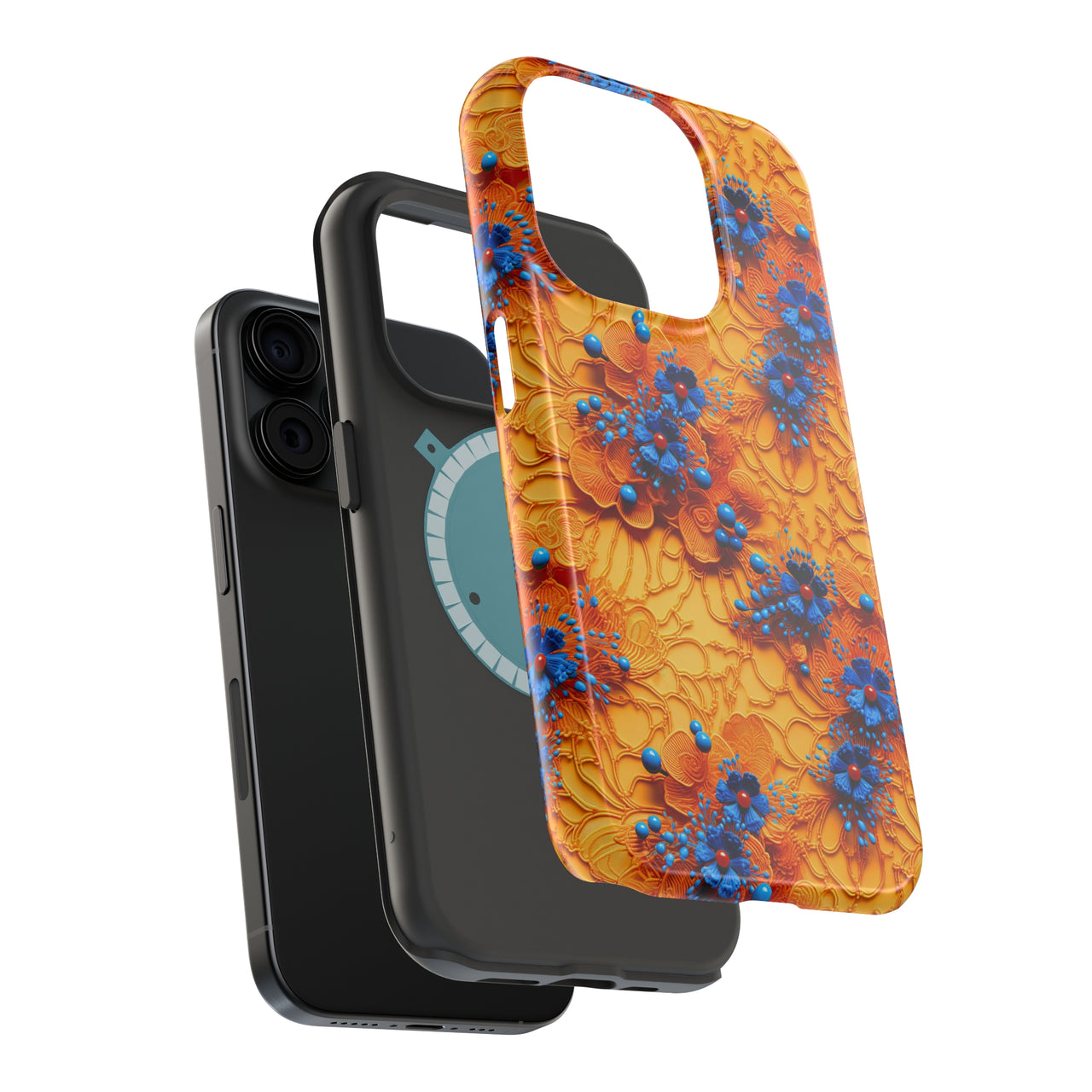 Royal Ryukyu Blossoms - MagSafe Tough Case for iPhone 15, iPhone 15 Pro, iPhone 15 Plus, & iPhone 15 Pro Max