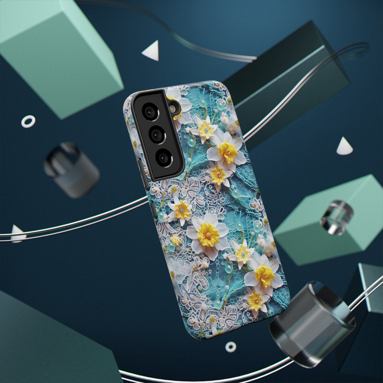 Daffodil for March Birthday - Impact-Resistant Case for Samsung Galaxy S22, Samsung Galaxy S22 Plus, and Samsung Galaxy S22 Ultra. Supports Wireless Charging.