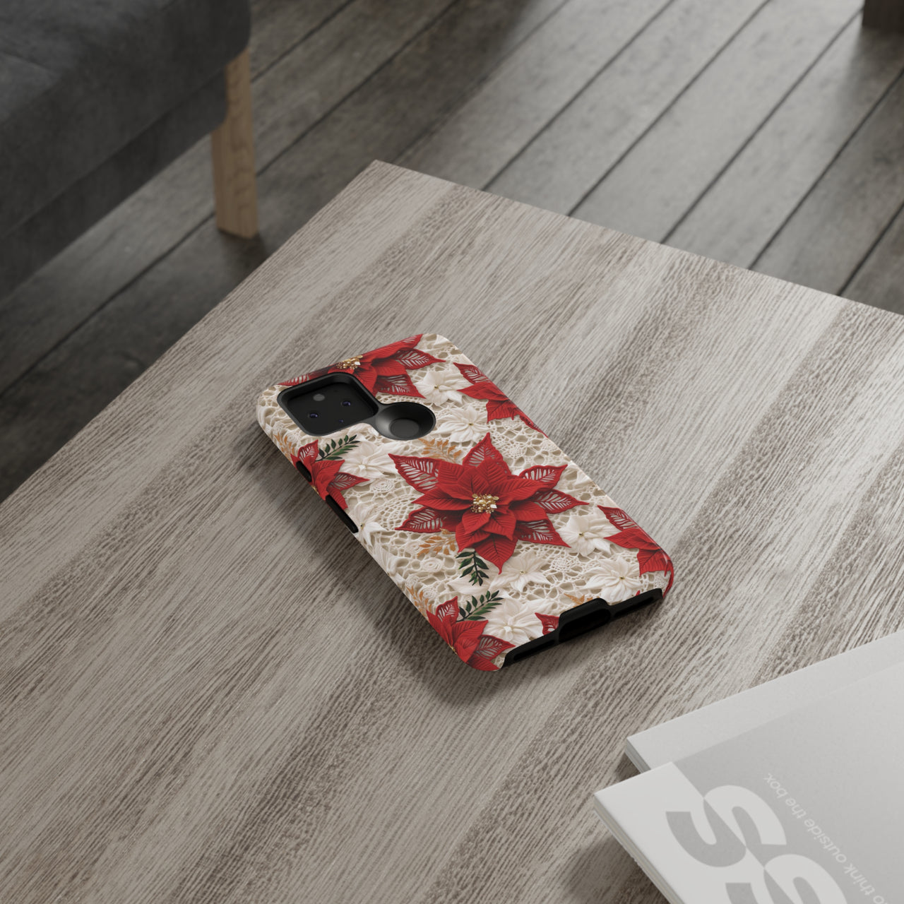 Christmas Poinsettia Tough Case for Google Pixel 5 5G