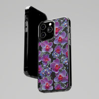 Thumbnail for *Clear Case* Fuchsia Orchid - iPhone 14, iPhone 14 Pro, iPhone 14 Plus, iPhone 14 Pro Max - Supports Wireless Charging