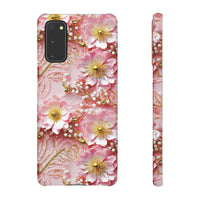 Thumbnail for Gold-Kissed Flowers on Pink Lace - Snap Case for Samsung Galaxy S20, Samsung Galaxy S20+, Samsung Galaxy S20 Ultra, & Samsung Galaxy S20 FE