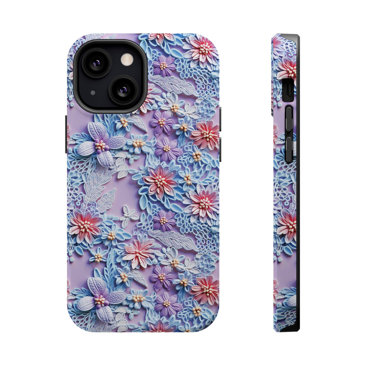 Cotton Candy Meadow - MagSafe Tough Cases for iPhone 13, iPhone 13 Mini, iPhone 13 Pro, and iPhone 13 Pro Max.