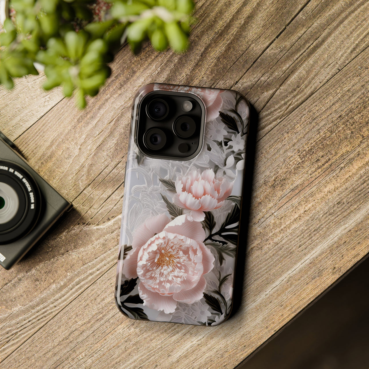 Pink Peony - MagSafe Tough Case for iPhone 15, iPhone 15 Pro, iPhone 15 Plus, & iPhone 15 Pro Max