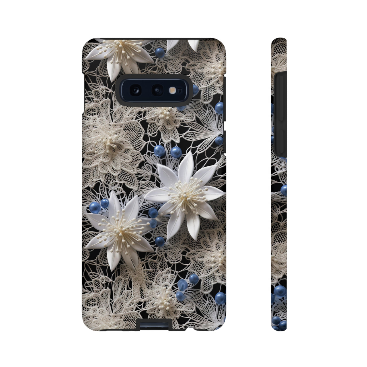 Vintage Lace and Clematis Tough Cases for Samsung Galaxy S10, Samsung Galaxy S10E, and Samsung Galaxy S10 Plus