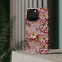 Thumbnail for Gold-Kissed Flowers on Pink Lace - MagSafe Tough Case for iPhone 14, iPhone 14 Pro, iPhone 14 Plus, and iPhone 14 Pro Max