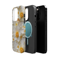 Thumbnail for Yellow and White Floral MagSafe Tough Cases for iPhone 14, iPhone 14 Pro, iPhone 14 Plus, and iPhone 14 Pro Max