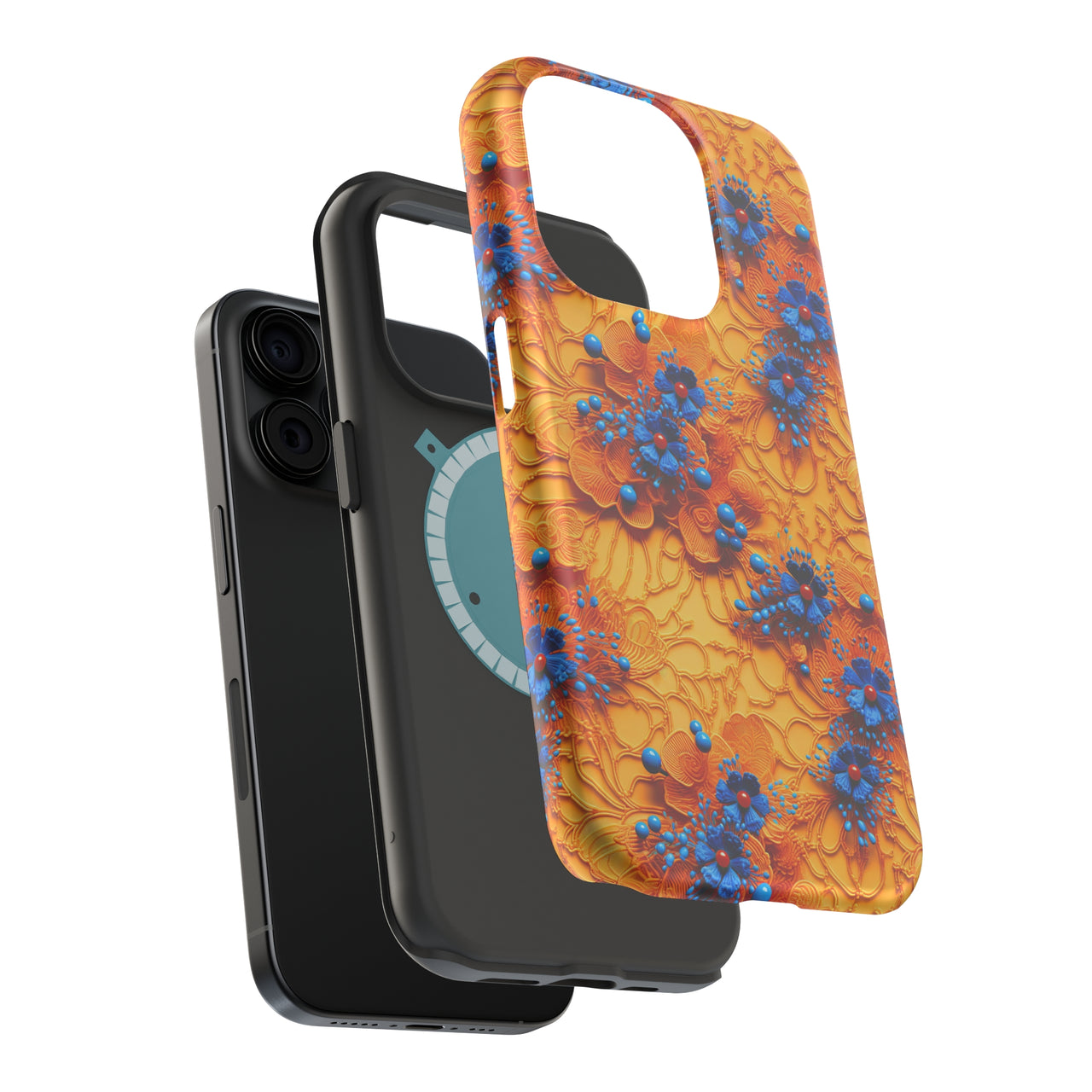 Royal Ryukyu Blossoms - MagSafe Tough Case for iPhone 15, iPhone 15 Pro, iPhone 15 Plus, & iPhone 15 Pro Max