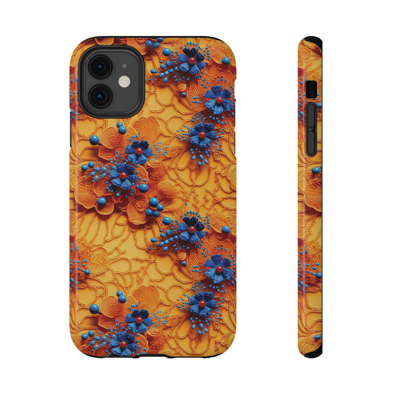 Royal Ryukyu Blossoms - Impact-Resistant Cases for iPhone 11, iPhone 11 Pro, and iPhone 11 Pro Max. Supports Wireless Charging.