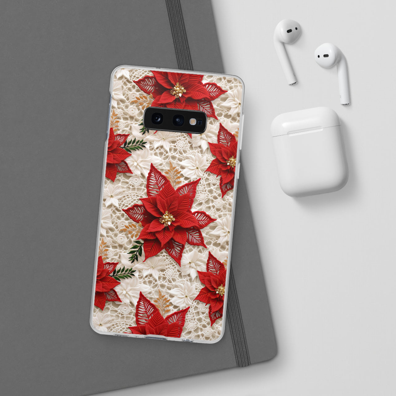 Christmas Poinsettia - Flexi Cases for Samsung Galaxy S10, Samsung Galaxy S10E, & Samsung Galaxy S10 Plus