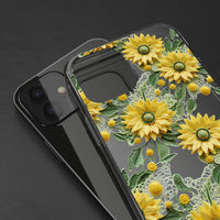 Thumbnail for *Clear Case* Whimsical Sunflowers - iPhone 12, iPhone 12 Mini, iPhone 12 Pro, iPhone 12 Pro Max - Supports Wireless Charging