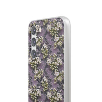 Thumbnail for White Flowers on a Purple Bed - Flexi Cases for Samsung Galaxy S23, Samsung Galaxy S23 Plus, and Samsung Galaxy S23 Ultra