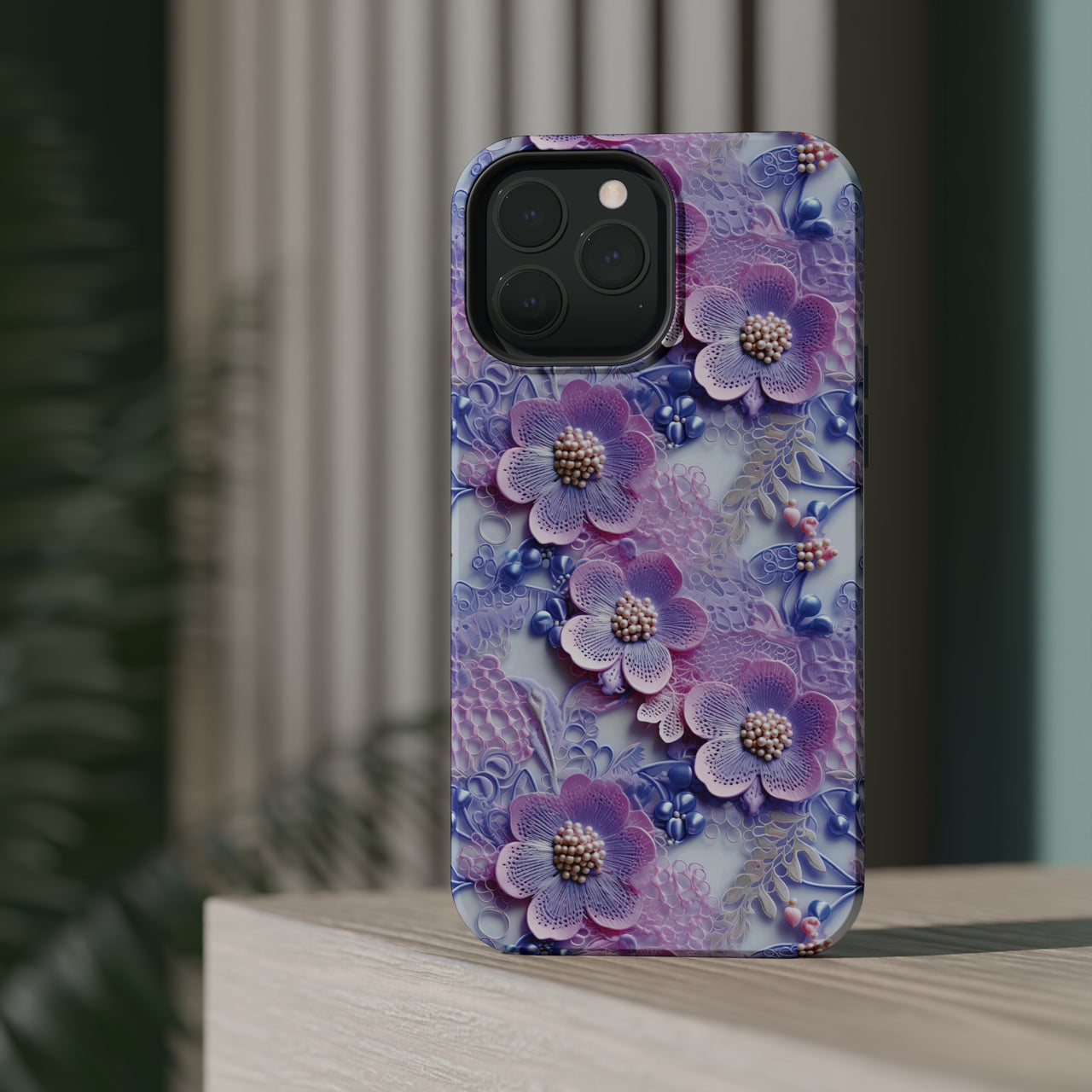 Pink and Purple Harmony - MagSafe Tough Cases for iPhone 13, iPhone 13 Mini, iPhone 13 Pro, and iPhone 13 Pro Max.