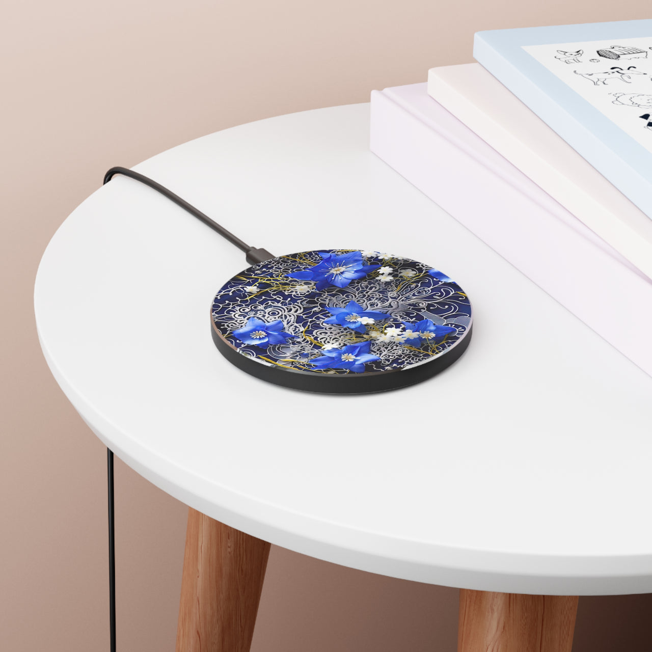 Cerulean Elegance Wireless Charger for Qi Enabled Phones