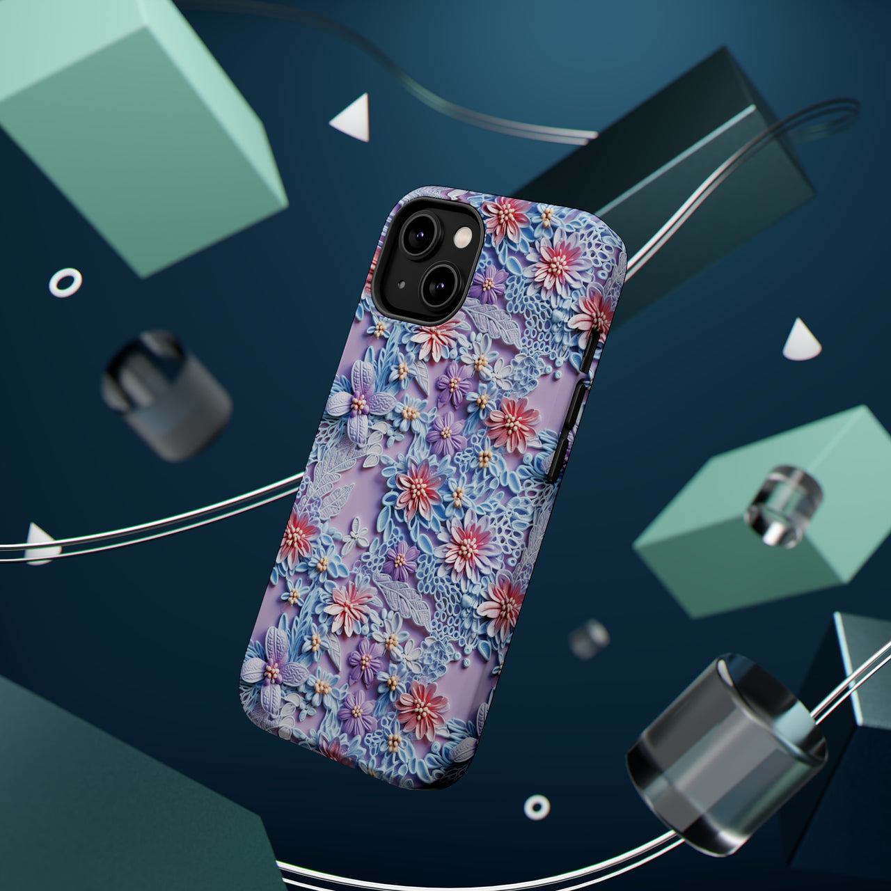 Cotton Candy Meadow - MagSafe Tough Cases for iPhone 14, iPhone 14 Pro, iPhone 14 Plus, and iPhone 14 Pro Max