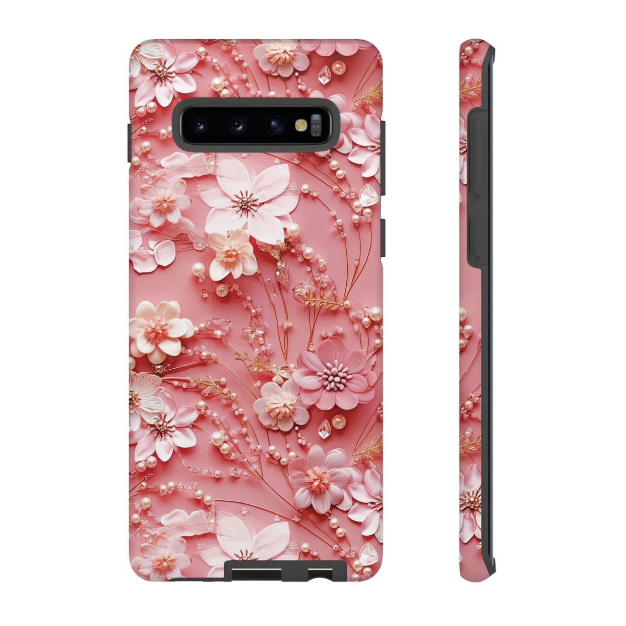 Floral Champagne Toast Tough Case for Samsung Galaxy S10, Samsung Galaxy S10E, and Samsung Galaxy S10 Plus