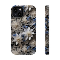 Thumbnail for Vintage Lace and Clematis MagSafe Tough Cases for iPhone 13, iPhone 13 Mini, iPhone 13 Pro, and iPhone 13 Pro Max.