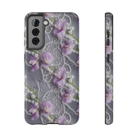 Thumbnail for Purple Sweet Pea Impact-Resistant Cases for Samsung Galaxy S21, Samsung Galaxy S21 Plus, and Samsung Galaxy S21 Ultra. Supports Wireless Charging.