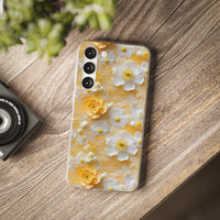 Thumbnail for Yellow Floral - Flexi Cases for Samsung Galaxy S23, Samsung Galaxy S23 Plus, and Samsung Galaxy S23 Ultra