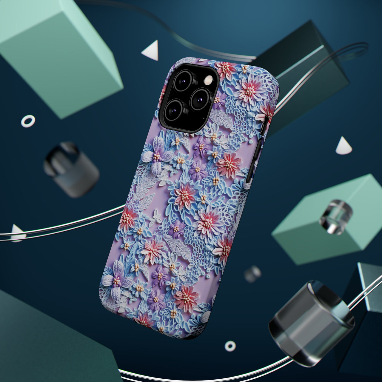 Cotton Candy Meadow - MagSafe Tough Cases for iPhone 14, iPhone 14 Pro, iPhone 14 Plus, and iPhone 14 Pro Max