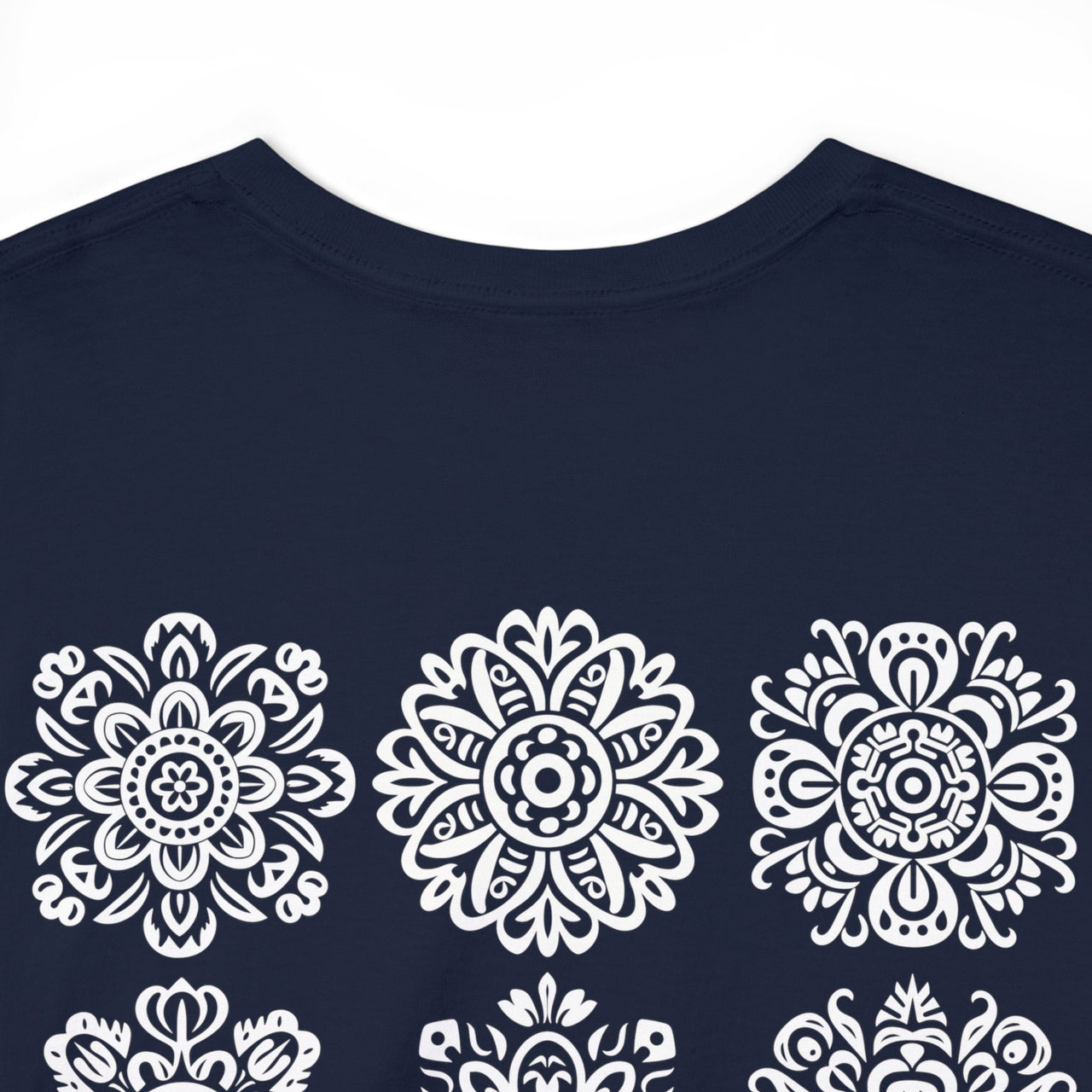 Front and Back Flower Design - Unisex Heavy Cotton Tee