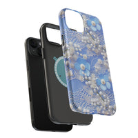 Thumbnail for Pearls and Lace on Baby Blue - MagSafe Tough Case for iPhone 15, iPhone 15 Pro, iPhone 15 Plus, & iPhone 15 Pro Max