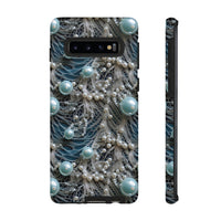 Thumbnail for Sea Foam Lace and Pearls Tough Cases for Samsung Galaxy S10, Samsung Galaxy S10E, and Samsung Galaxy S10 Plus