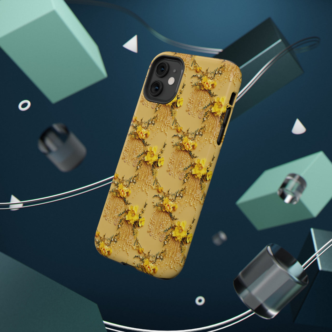 Floral Sunshine Impact-Resistant Cases for iPhone 11, iPhone 11 Pro, and iPhone 11 Pro Max. Supports Wireless Charging.