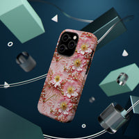 Thumbnail for Gold-Kissed Flowers on Pink Lace - MagSafe Tough Case for iPhone 14, iPhone 14 Pro, iPhone 14 Plus, and iPhone 14 Pro Max