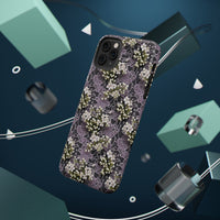 Thumbnail for White Flowers on a Purple Bed - Impact-Resistant Cases for iPhone 11, iPhone 11 Pro, and iPhone 11 Pro Max. Supports Wireless Charging.