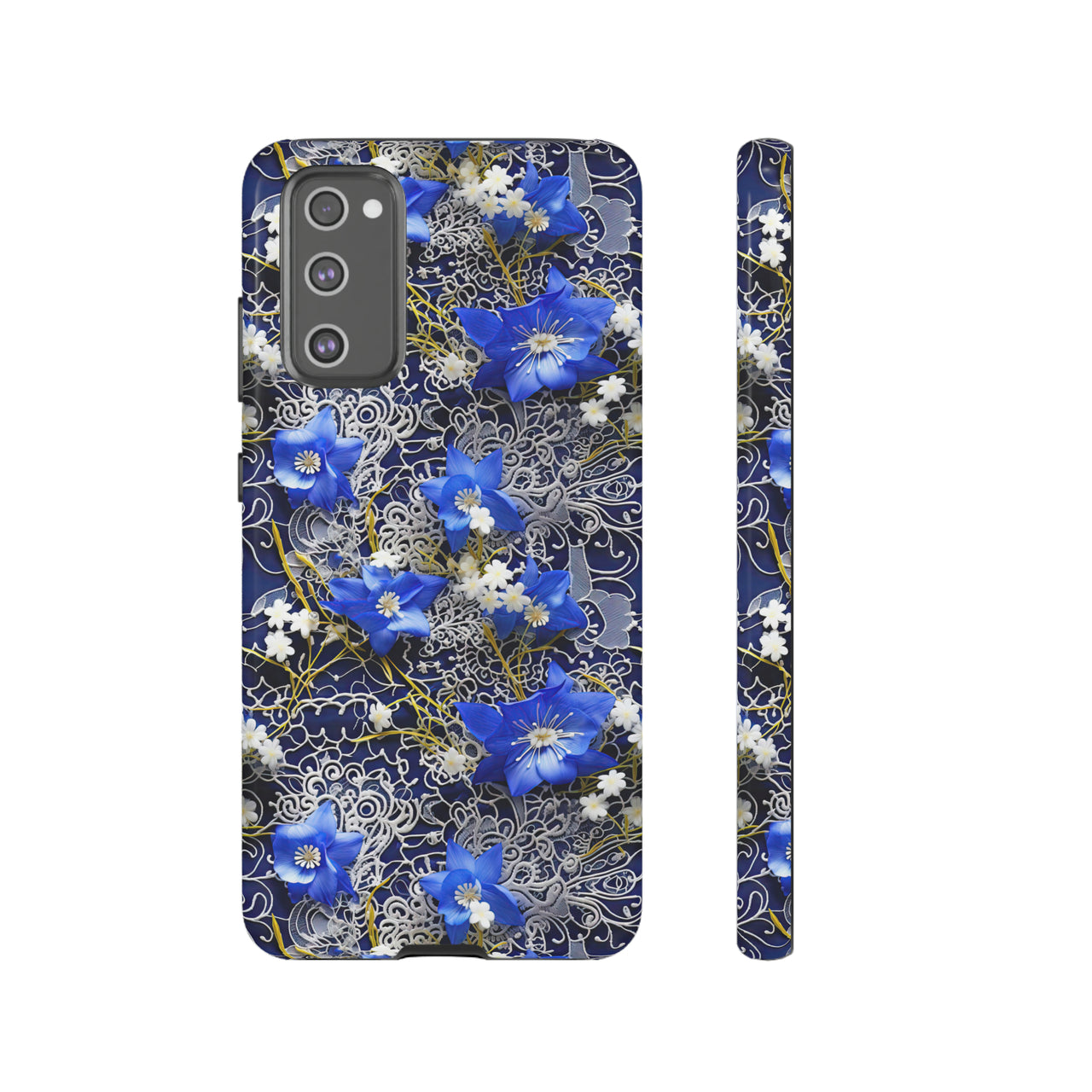 Cerulean Elegance Tough Case for Samsung Galaxy S20, Samsung Galaxy S20+, Samsung Galaxy S20 Ultra, and Samsung Galaxy S20 FE