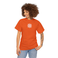 Thumbnail for Front and Back Flower Design - Unisex Heavy Cotton Tee