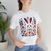 Thumbnail for Folk Art Rabbit Unisex Jersey Short Sleeve Tee