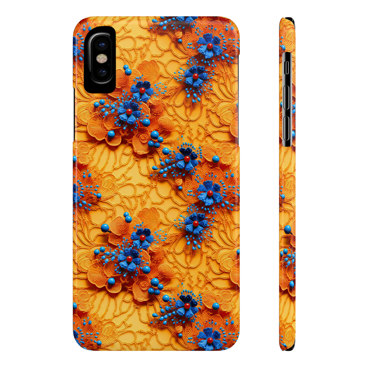 Royal Ryukyu Blossoms - Slim Phone Cases for iPhone X, iPhone XR, iPhone XS, and iPhone XS MAX