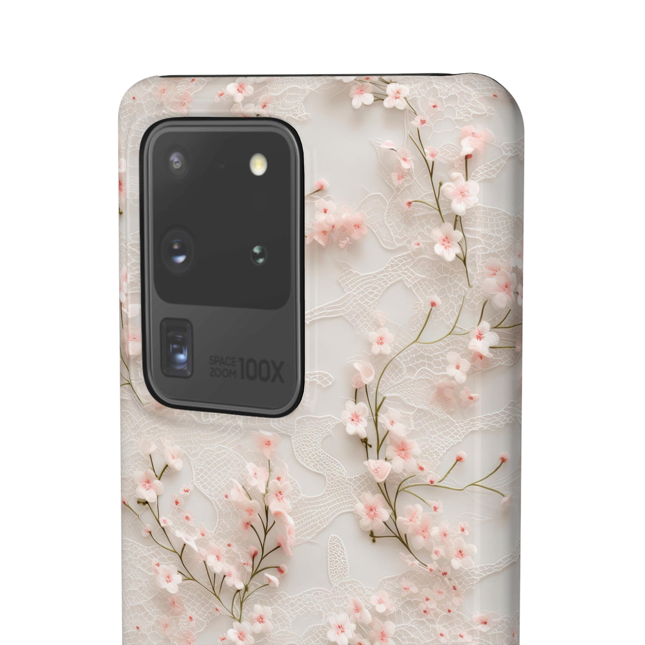 White Lace and Cherry Blossoms - Snap Case for Samsung Galaxy S20, Samsung Galaxy S20+, Samsung Galaxy S20 Ultra, & Samsung Galaxy S20 FE