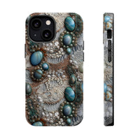 Thumbnail for Boho Agate and Lace MagSafe Tough Cases for iPhone 13, iPhone 13 Mini, iPhone 13 Pro, and iPhone 13 Pro Max.