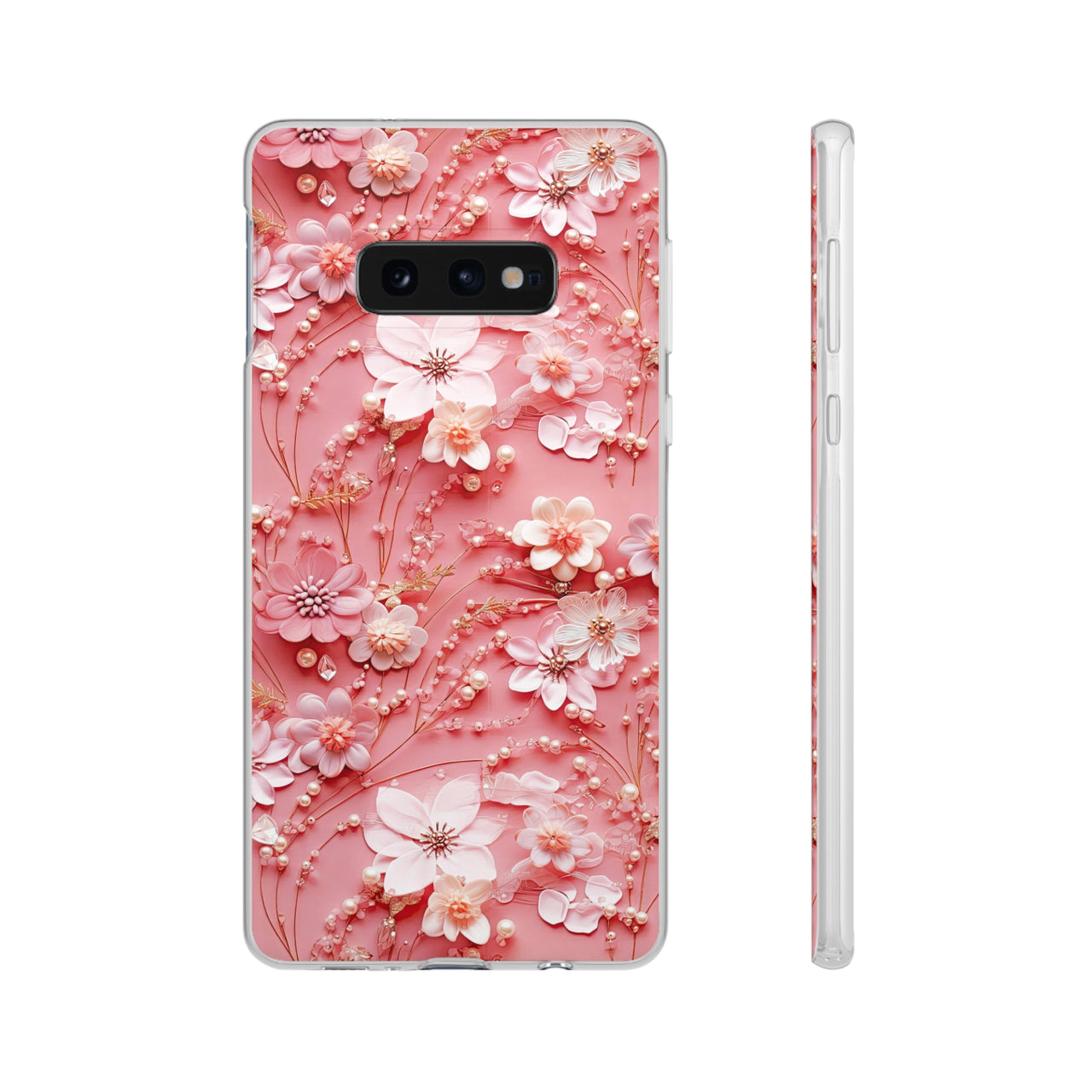 Floral Champagne Toast - Flexi Cases for Samsung Galaxy S10, Samsung Galaxy S10E, & Samsung Galaxy S10 Plus